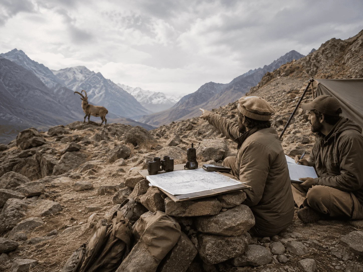 Wildlife photography of Licensed Trophy Hunting Enquiries in the Hindu Kush